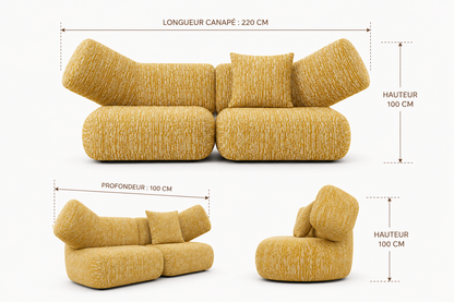 Canapé Convertible ARZ LIVING — Style et Polyvalence pour votre Intérieur
