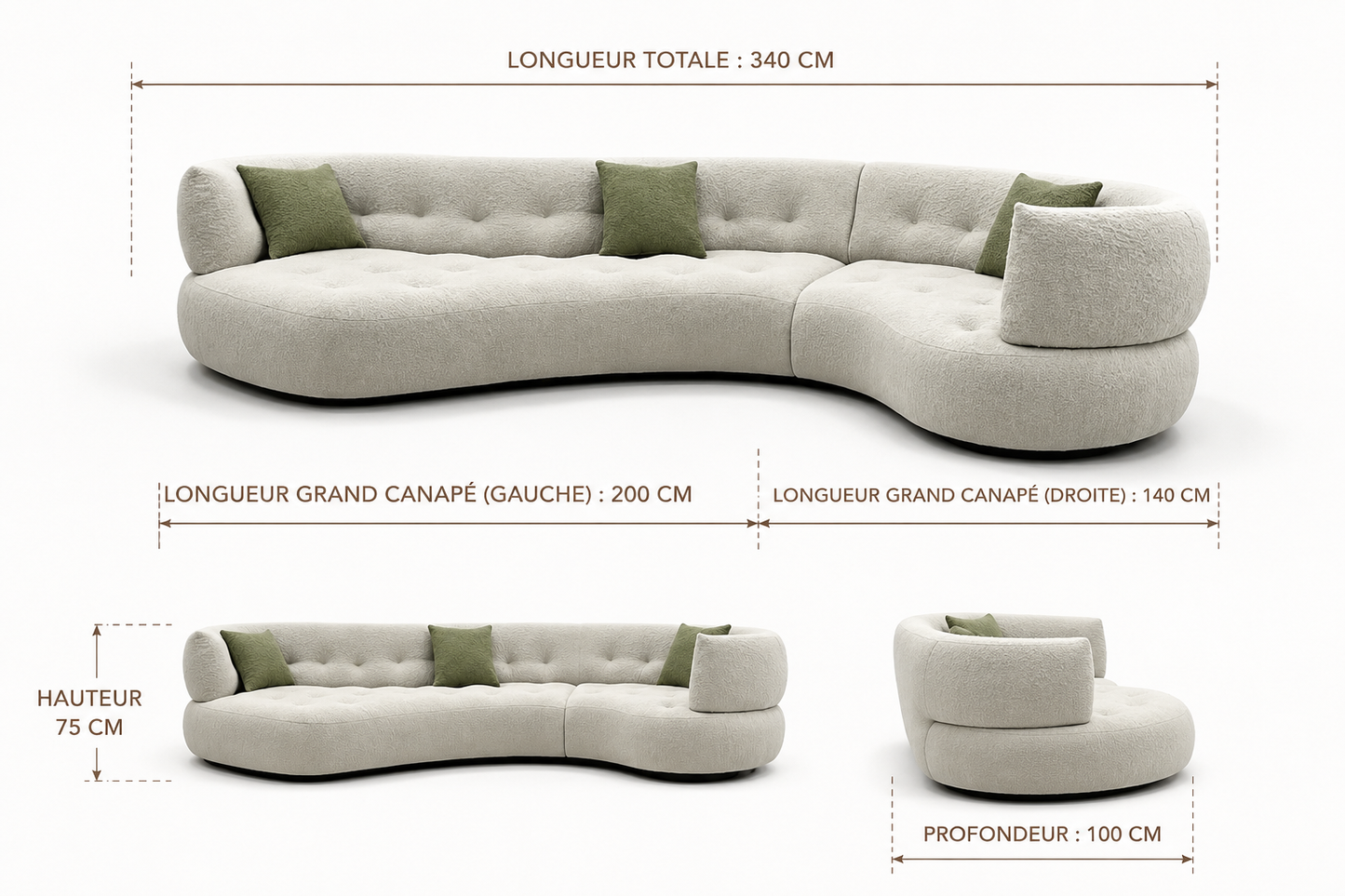 Canapé Collection ARZ LIVING — Luxe Quotidien pour votre Salon